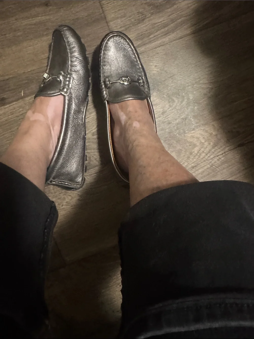 Coach Black Leather Loafers with Signature Bit